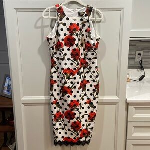 NWT Alexia Admor Scuba Floral Sheath Sleeveless Dress Size Medium